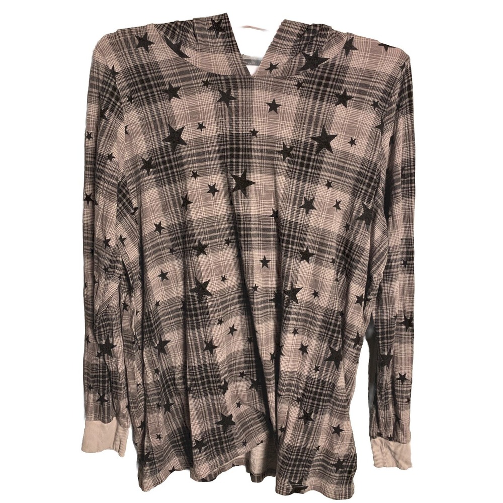 Torrid‎ Plaid Star Long Sleeve Hoodie (Size 1)